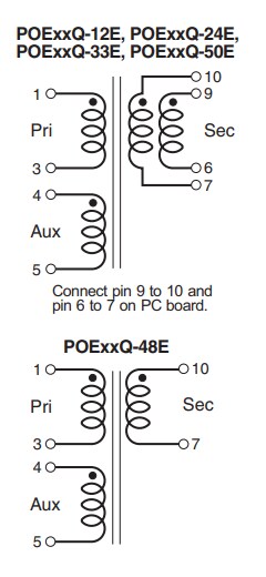 Schaltplan - Coilcraft Hochleistungs-Sperrwandler für PoE